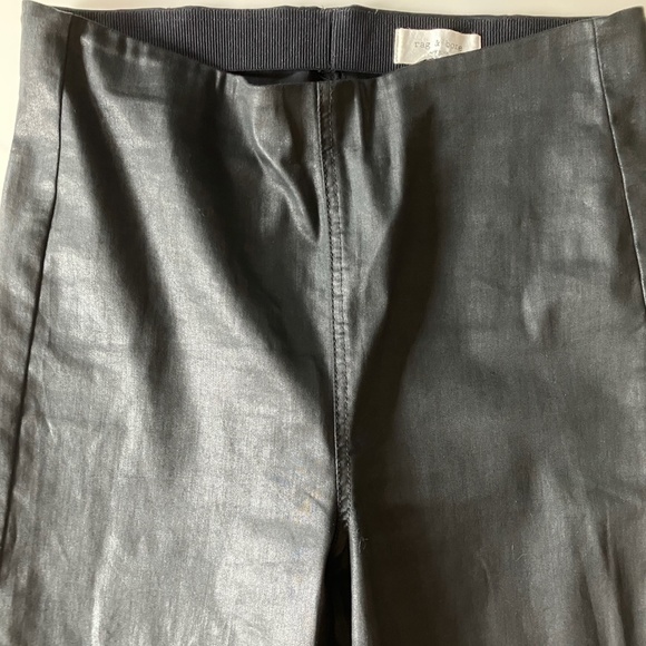 Rag & Bone Black Faux Leather Skinny Trousers Elastic Waist L - Picture 2 of 6